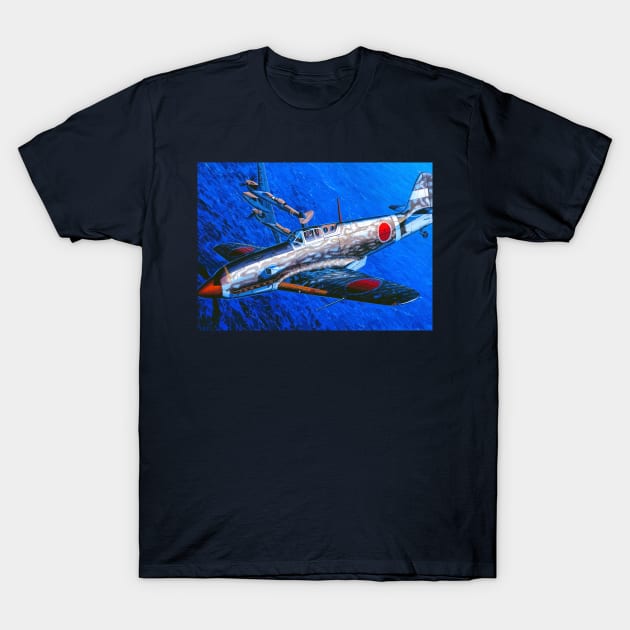 Kawasaki Ki-61 Otsu T-Shirt by Aircraft.Lover